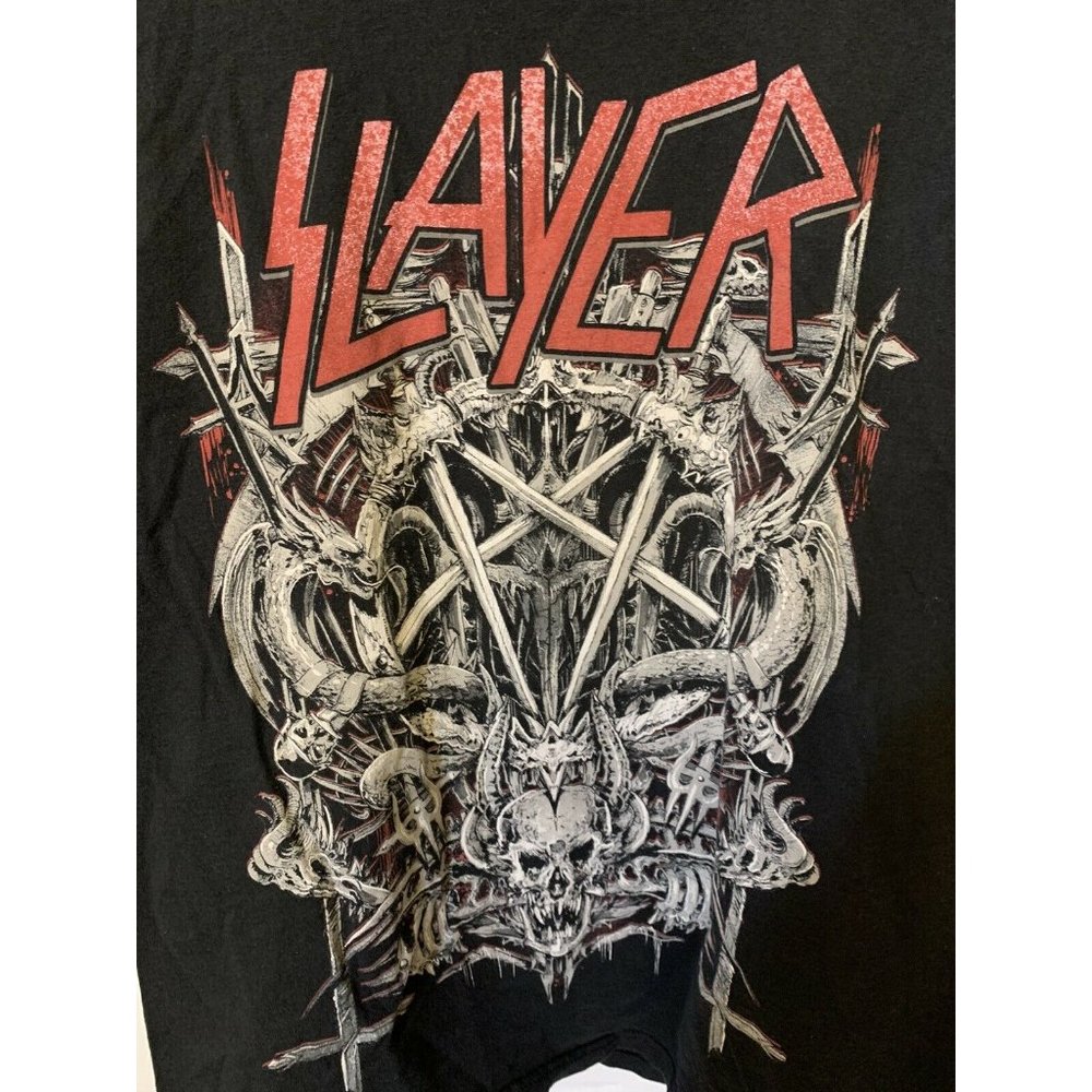SLAYER‎ Heavy Metal Rock t shirt Men's Sz XL Black Red 2012